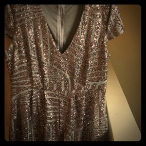 silver glitz and glamour romper!